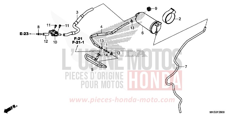 AKTIVKOHLEBEHAELTER von Africa Twin DCT MAT BALLISTIC BLACK METALLIC (NHA86) von 2020